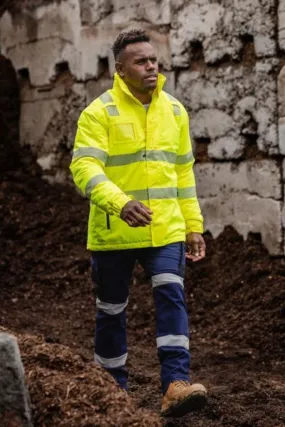 Taped Hi Vis Heated Jacket with Hood - BJ6842T