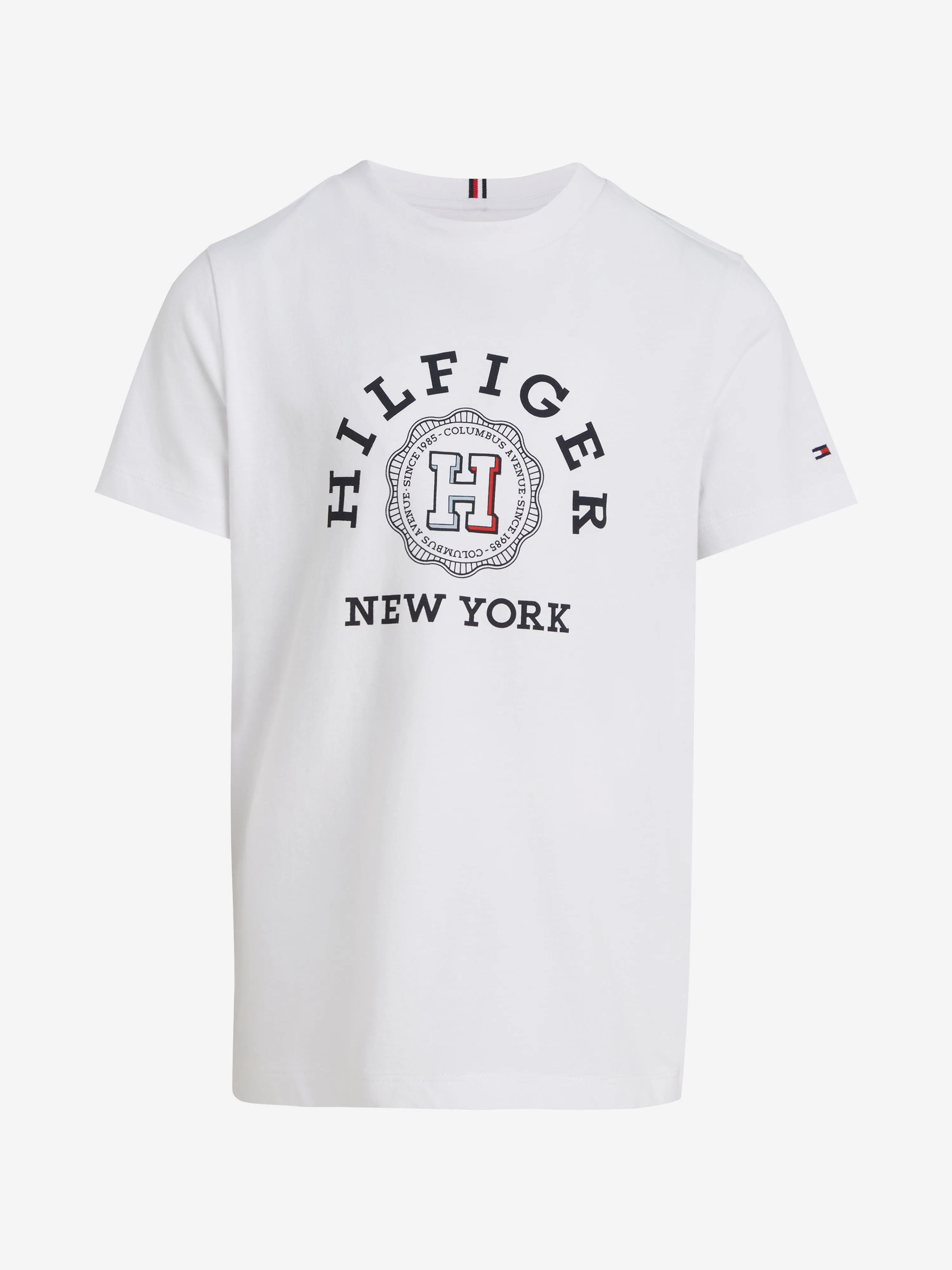 Tommy Hilfiger Boys Monotype Arch T-Shirt in White