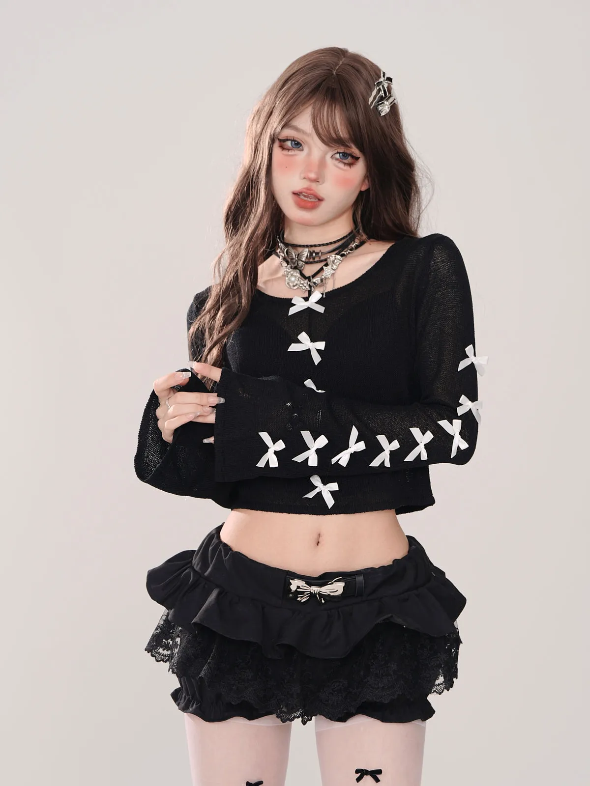 Triple Sheer Tops Ribbon