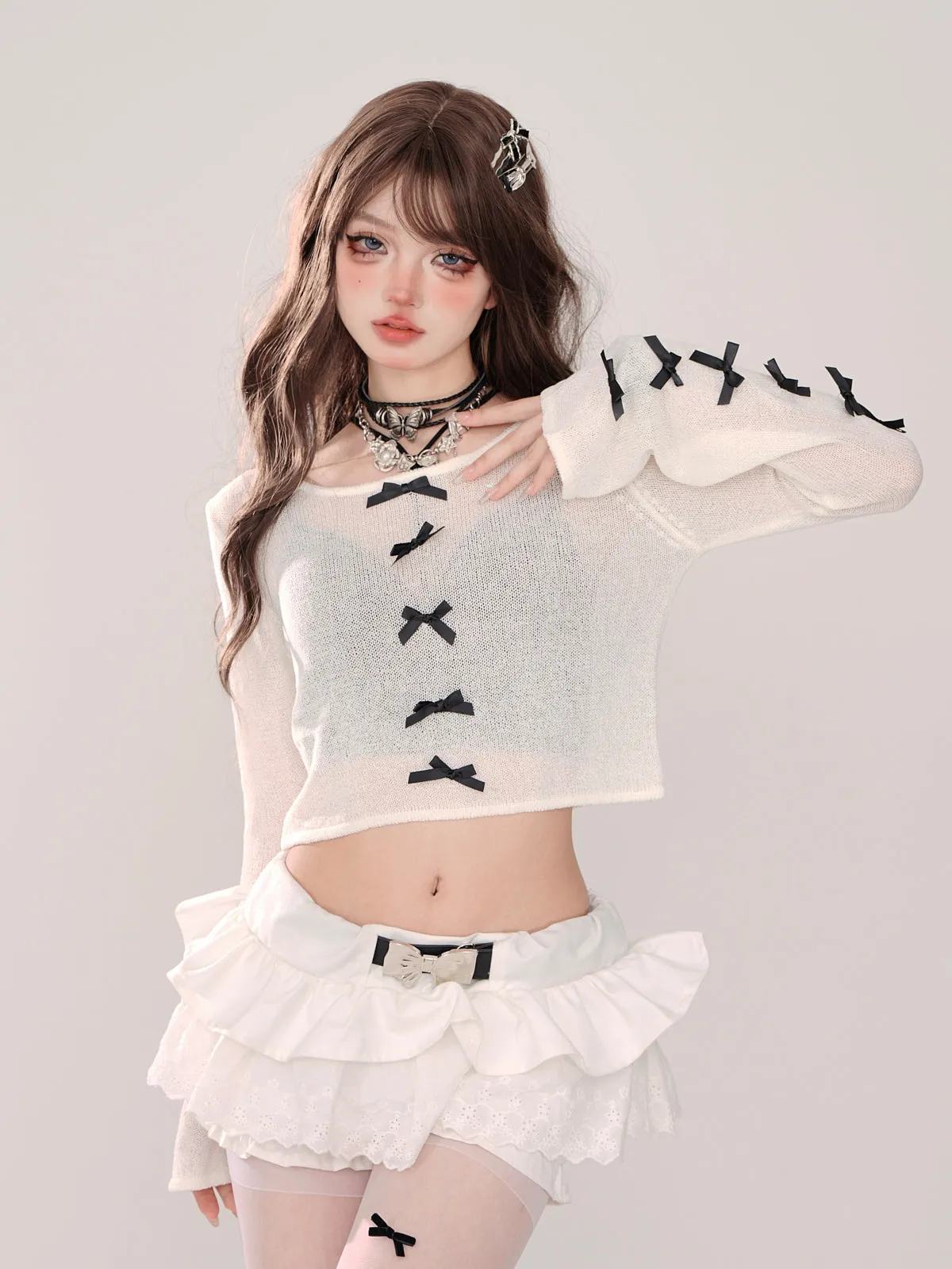 Triple Sheer Tops Ribbon