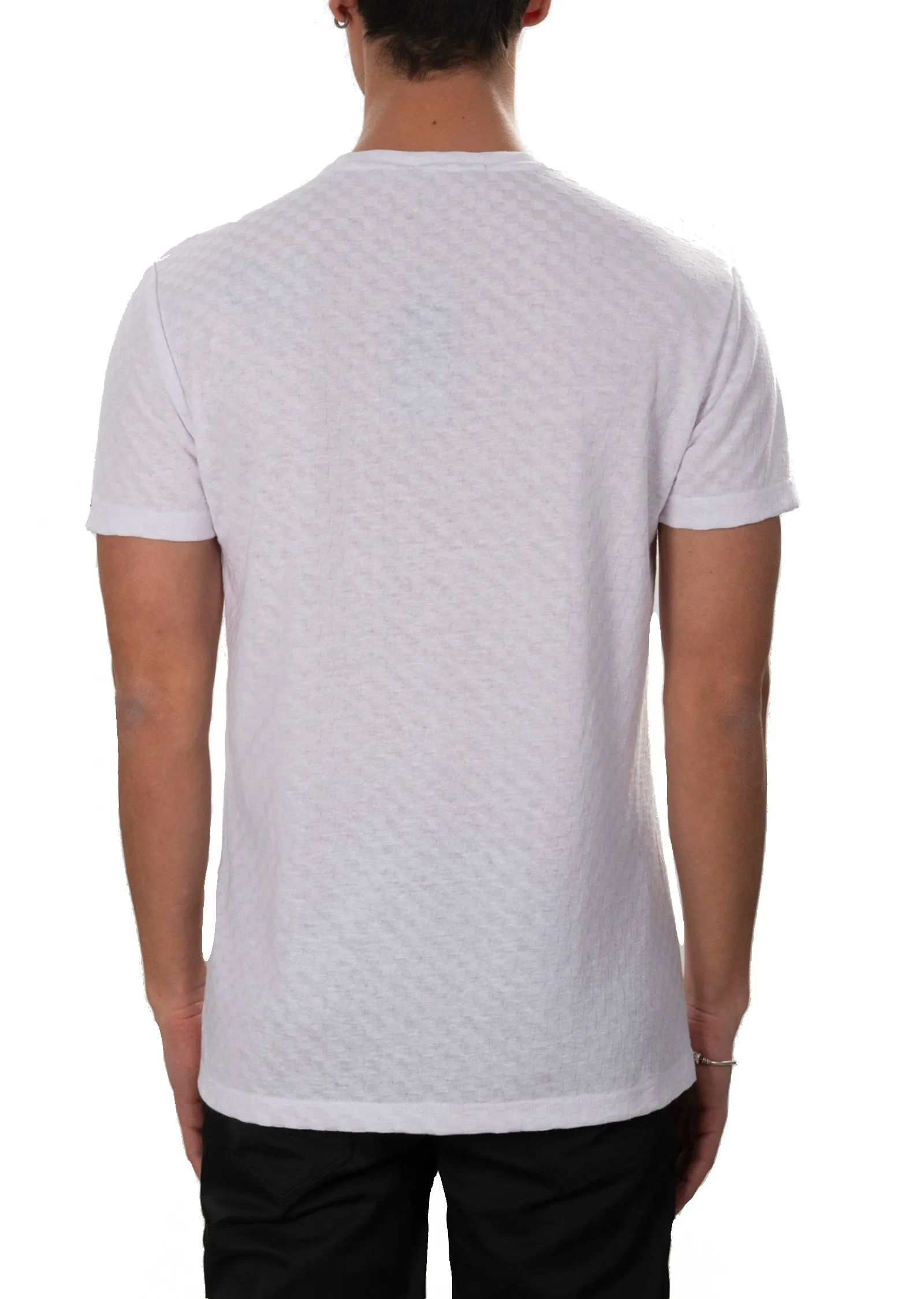 White Square Luxe Linen Tee