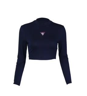 Women's Long Sleeves Crop-top (Emblem)